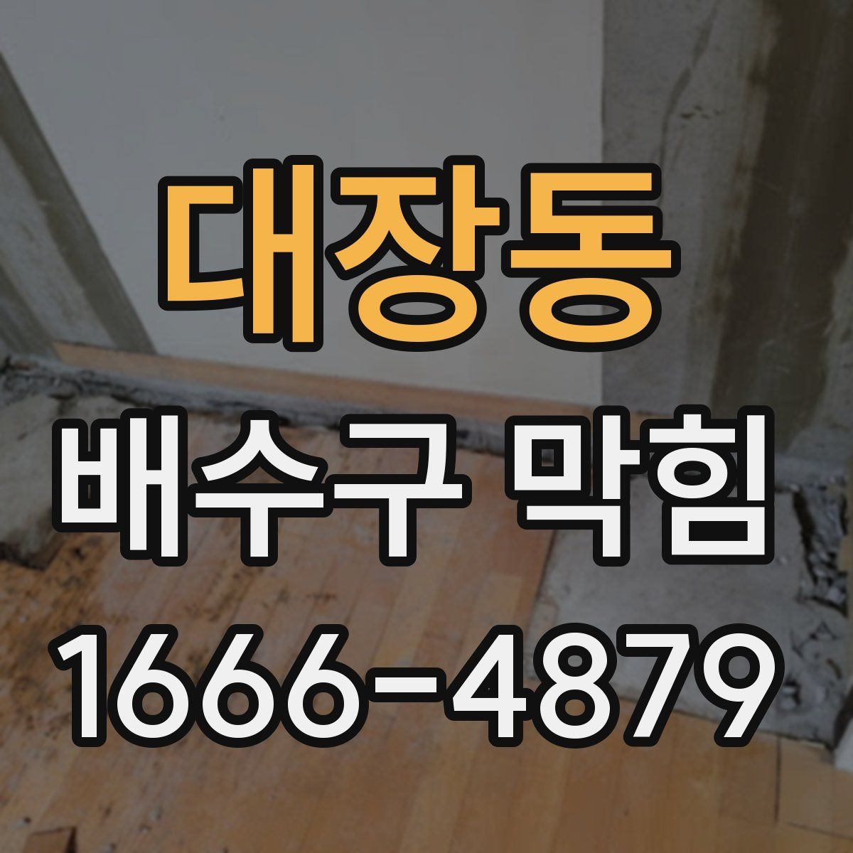 대장동 배수구 막힘