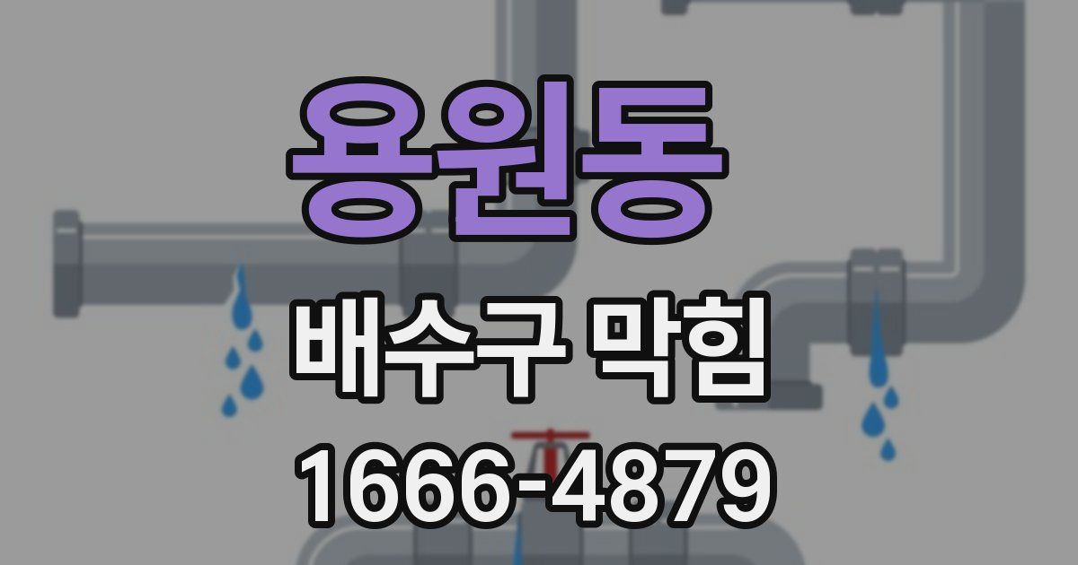 용원동 배수구 막힘