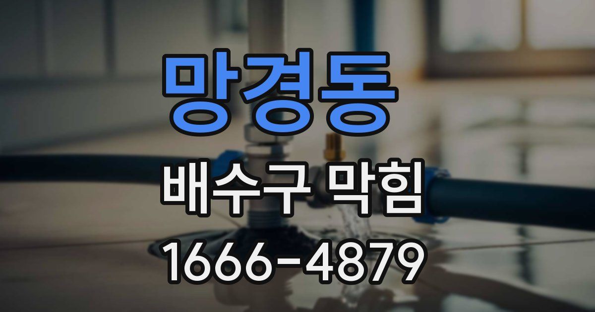 망경동 배수구 막힘