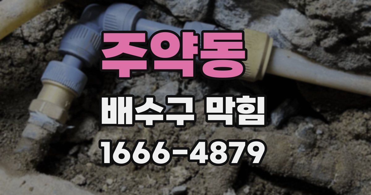 주약동 배수구 막힘