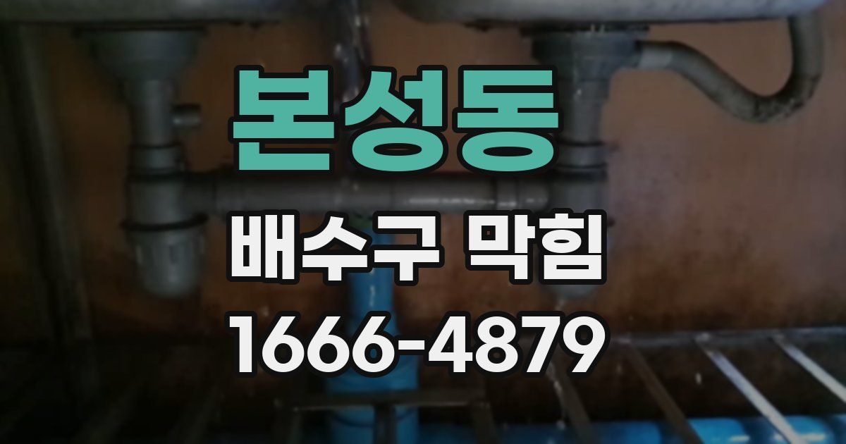 본성동 배수구 막힘