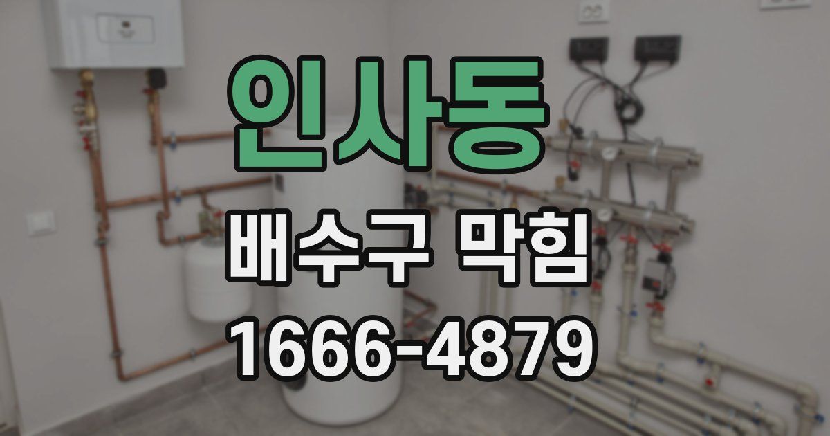 인사동 배수구 막힘