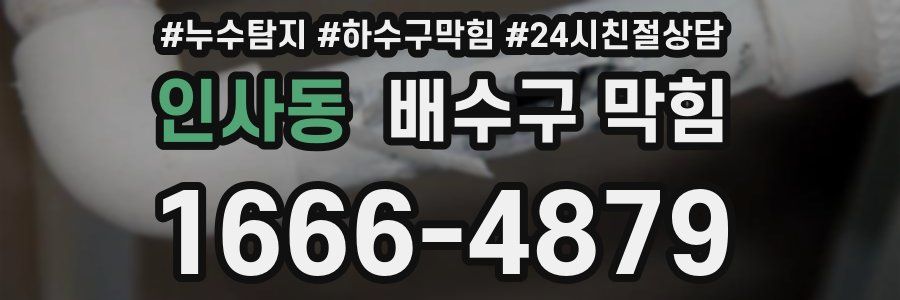인사동 배수구 막힘