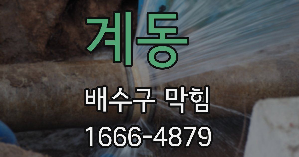 계동 배수구 막힘