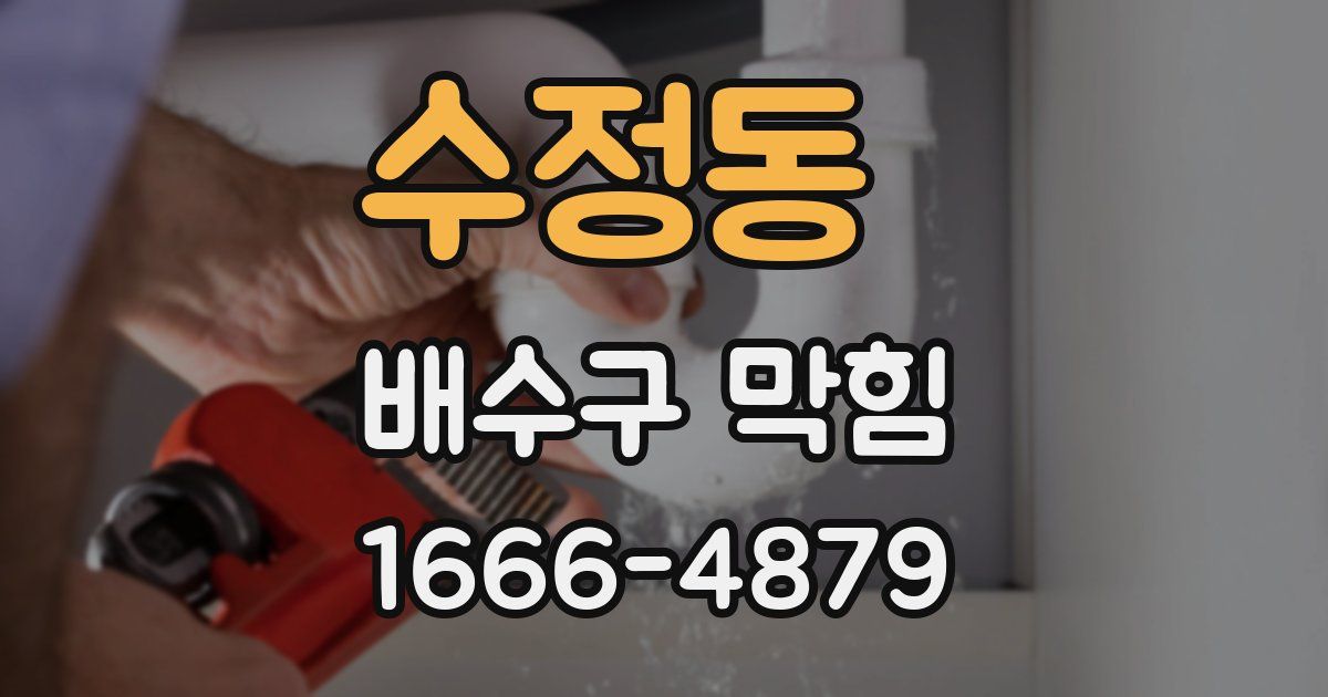 수정동 배수구 막힘
