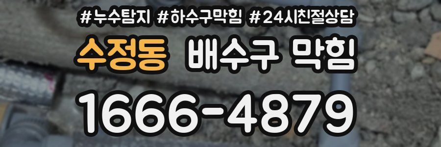 수정동 배수구 막힘