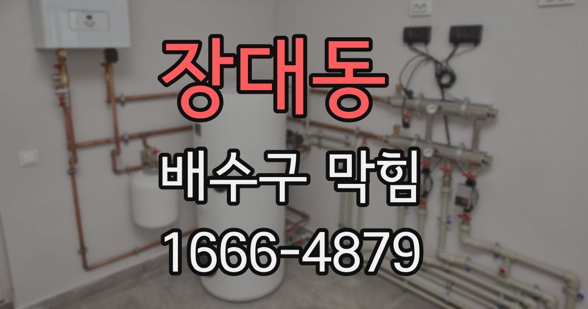 장대동 배수구 막힘