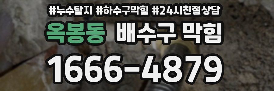 옥봉동 배수구 막힘