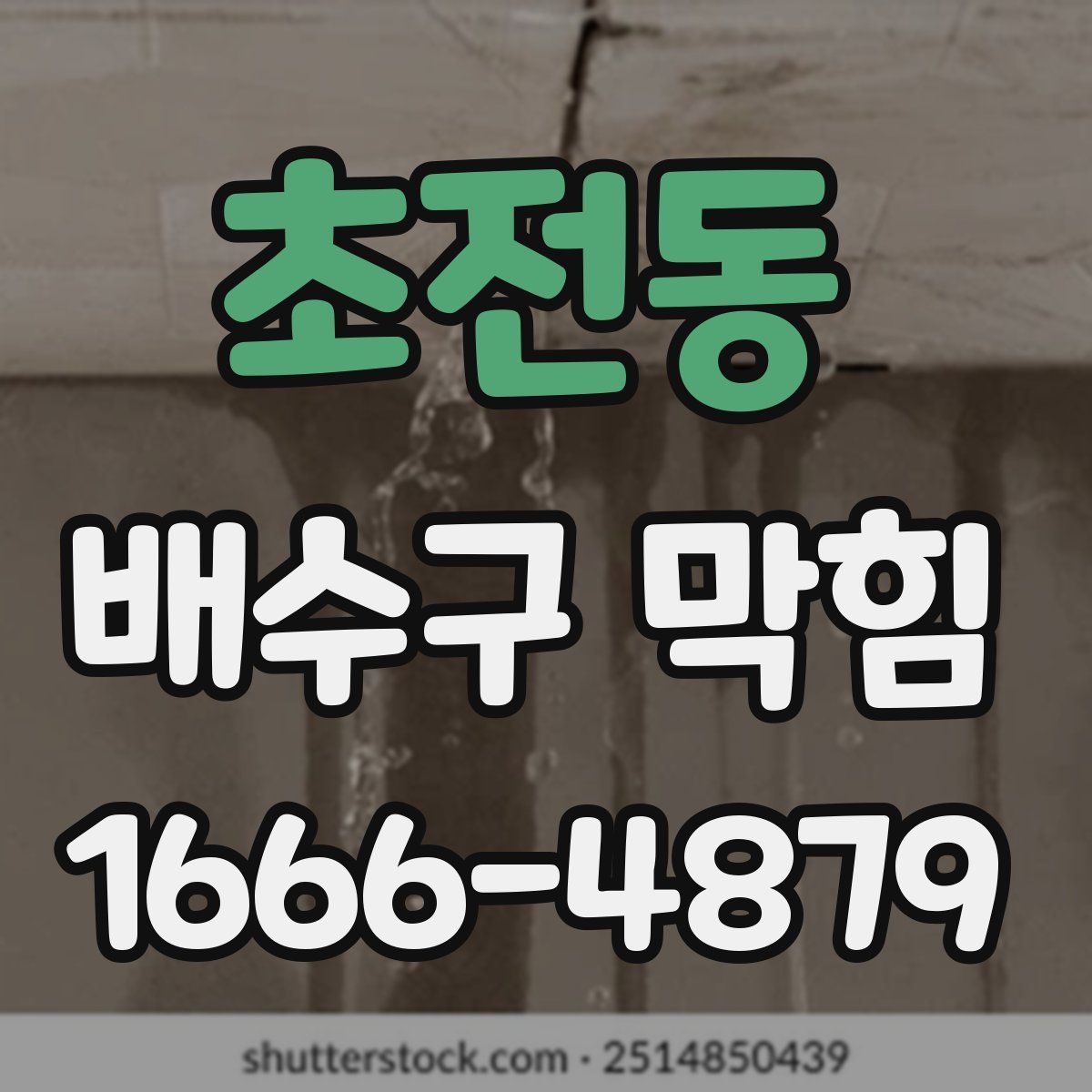 초전동 배수구 막힘
