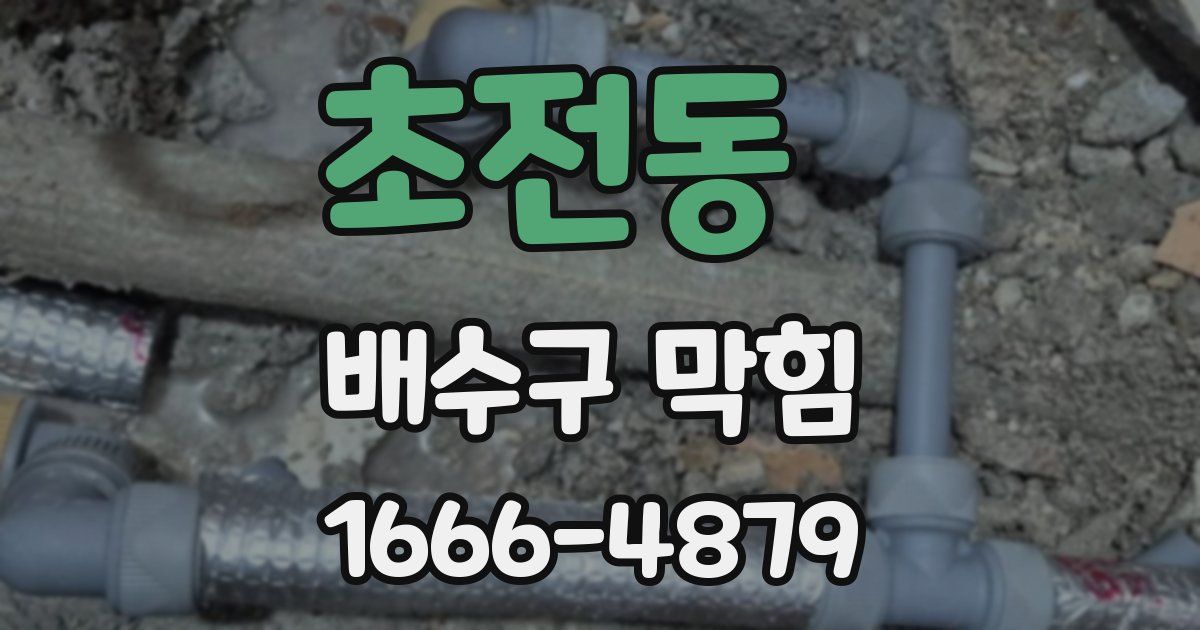 초전동 배수구 막힘