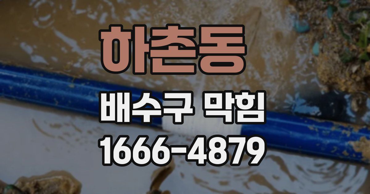 하촌동 배수구 막힘