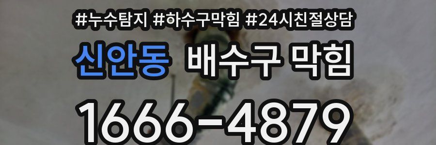 신안동 배수구 막힘