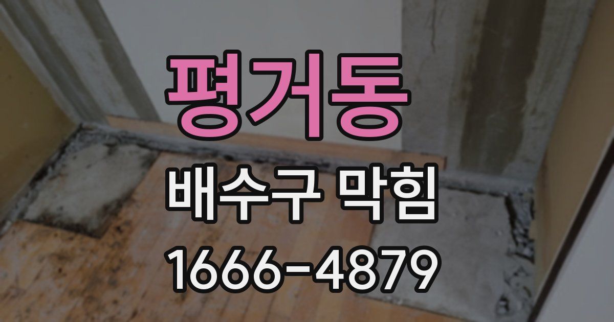 평거동 배수구 막힘