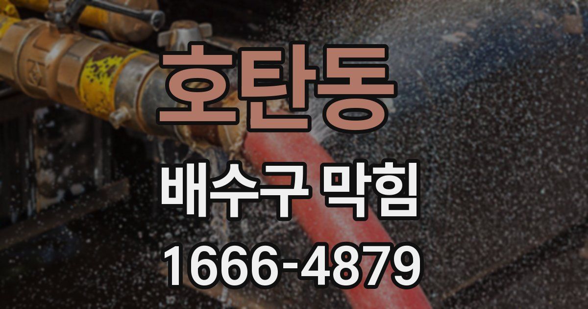 호탄동 배수구 막힘