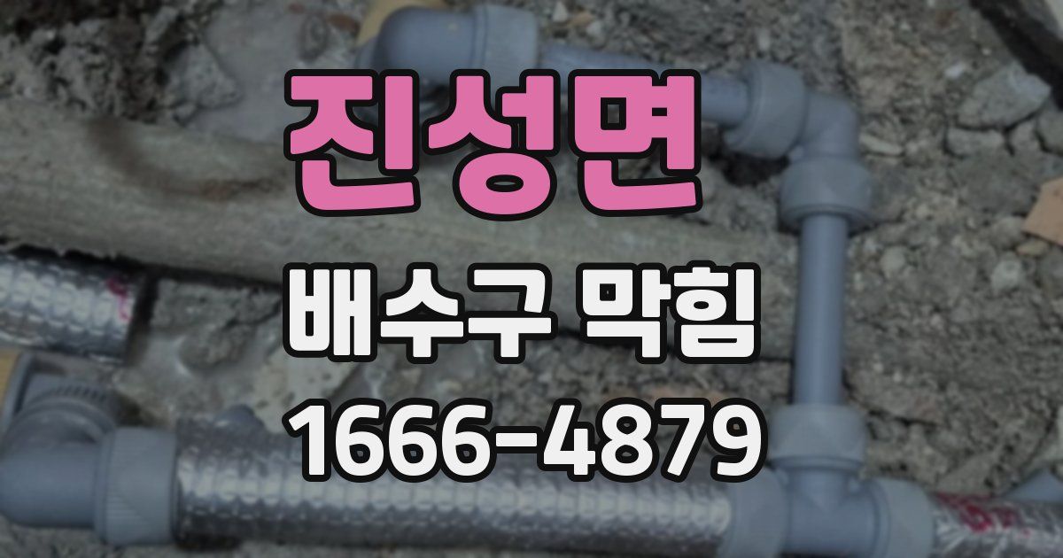 진성면 배수구 막힘