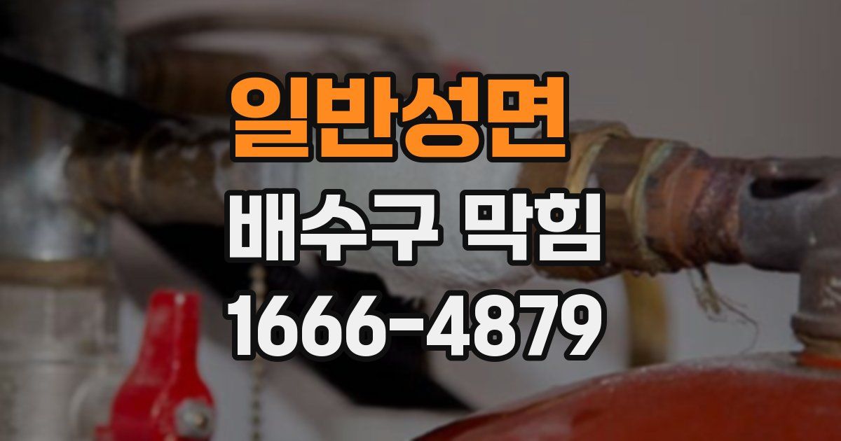 일반성면 배수구 막힘