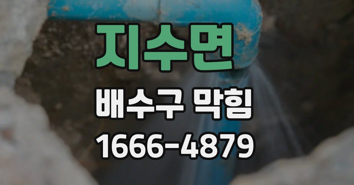 지수면 배수구 막힘