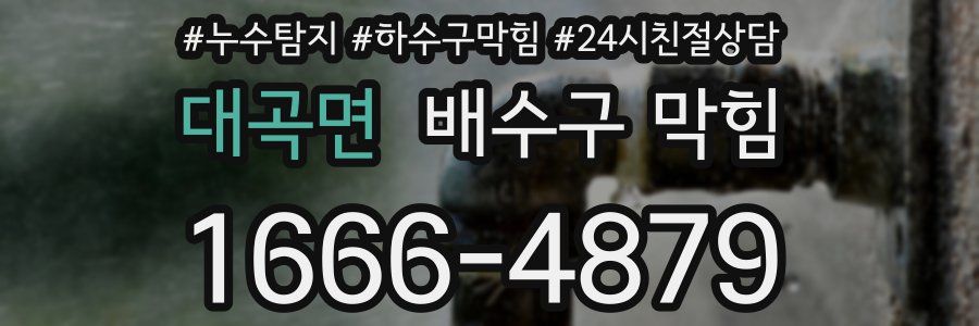 대곡면 배수구 막힘