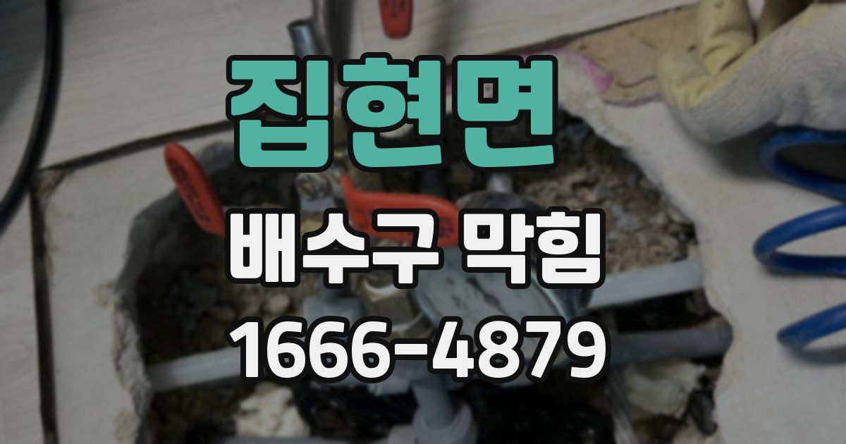 집현면 배수구 막힘