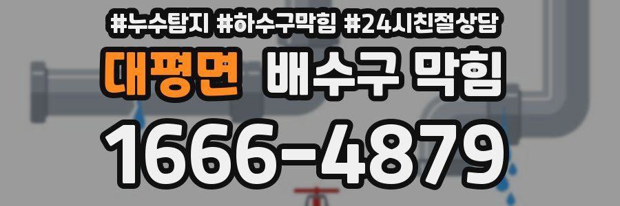 대평면 배수구 막힘