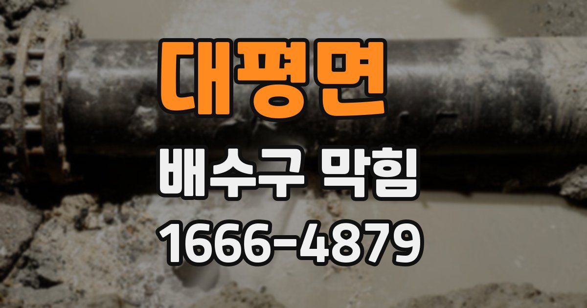 대평면 배수구 막힘