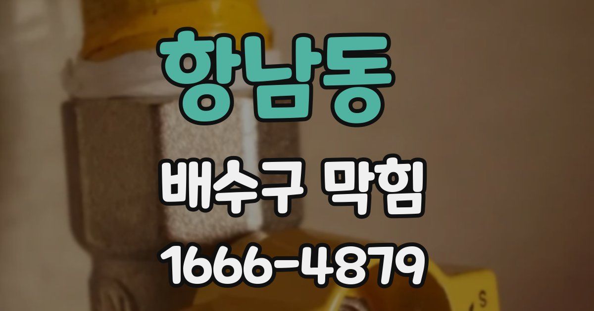 항남동 배수구 막힘