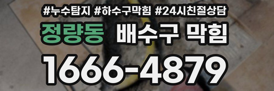 정량동 배수구 막힘