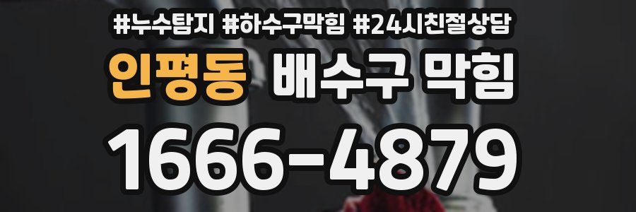 인평동 배수구 막힘