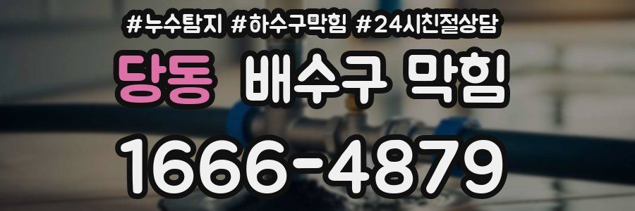 당동 배수구 막힘