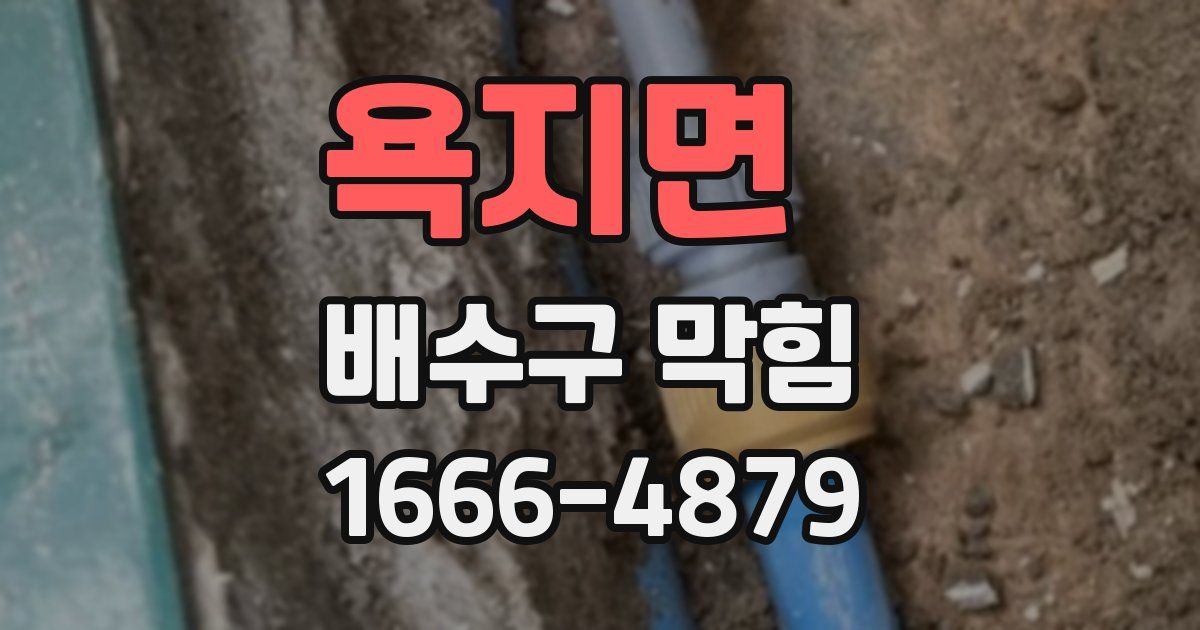 욕지면 배수구 막힘