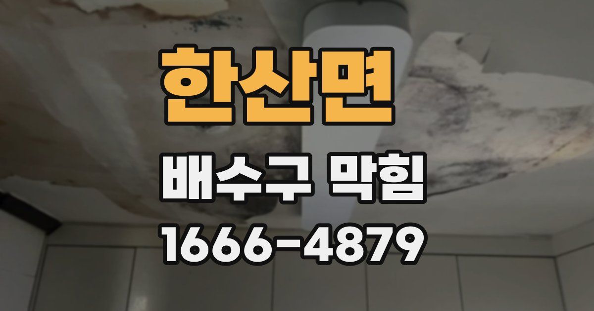 한산면 배수구 막힘