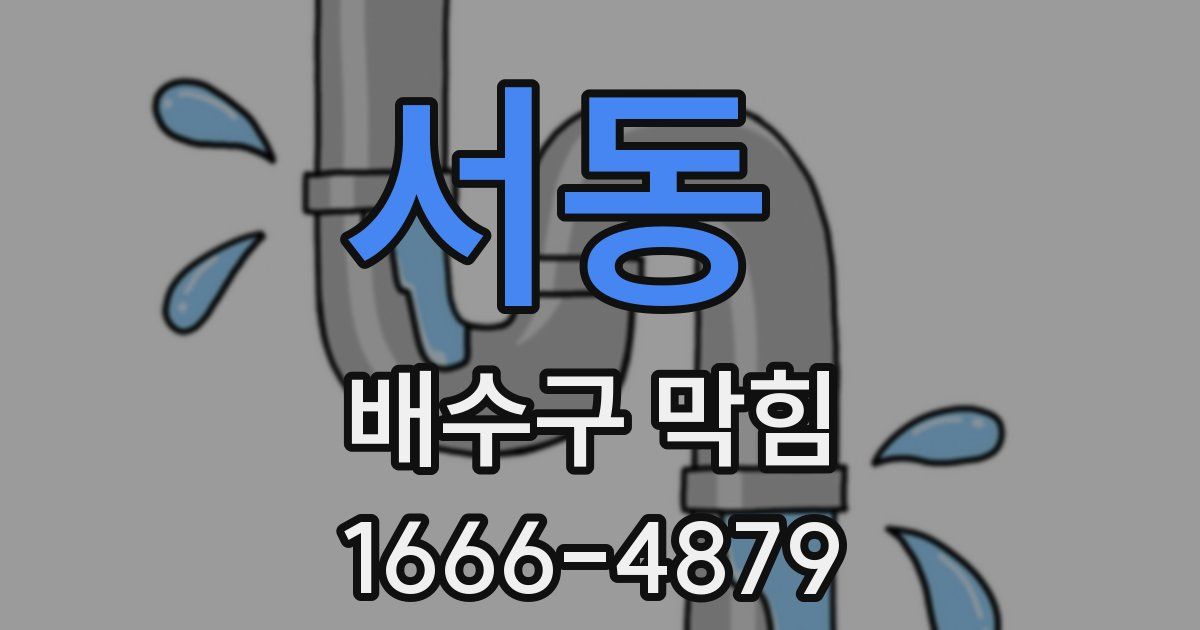 서동 배수구 막힘