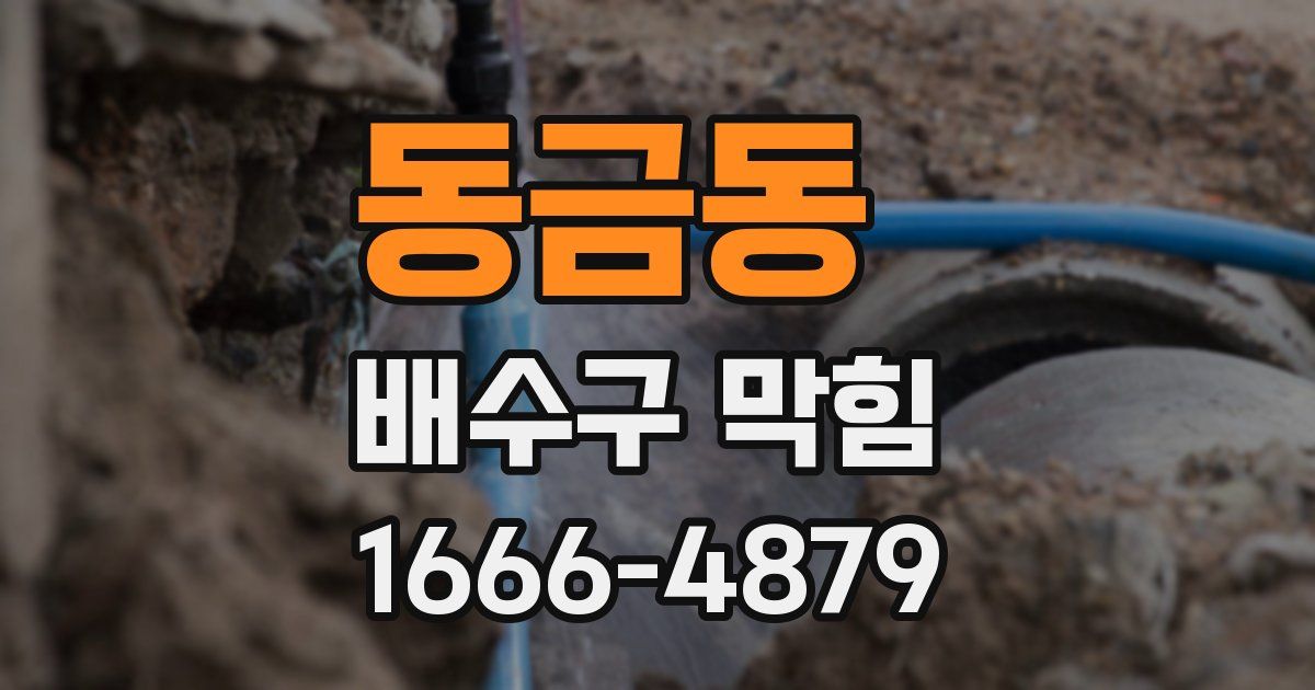 동금동 배수구 막힘