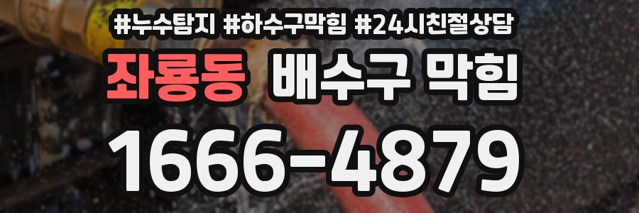 좌룡동 배수구 막힘