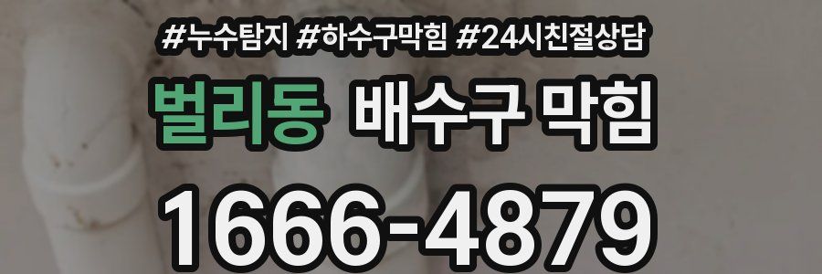 벌리동 배수구 막힘