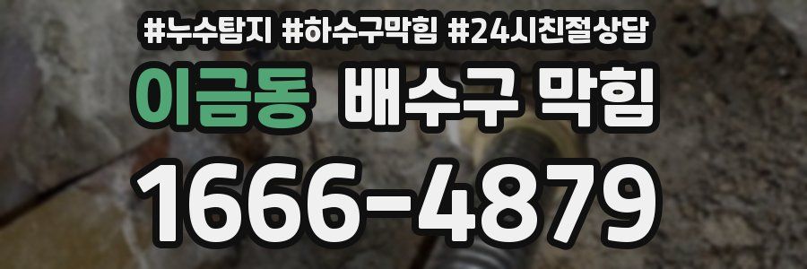 이금동 배수구 막힘