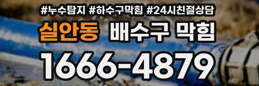 실안동 배수구 막힘