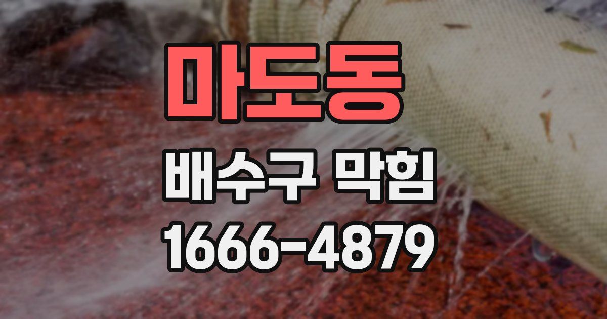 마도동 배수구 막힘