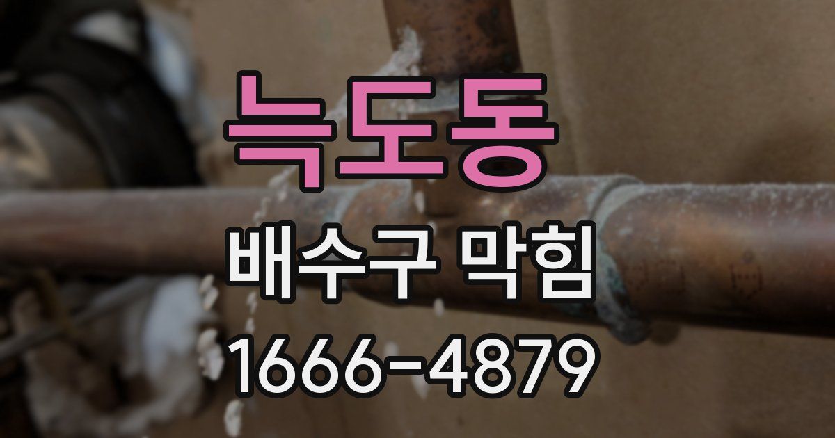 늑도동 배수구 막힘