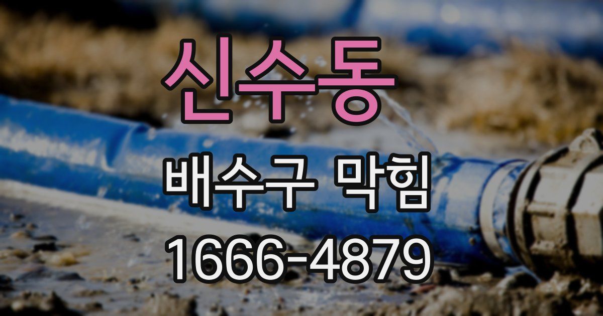신수동 배수구 막힘