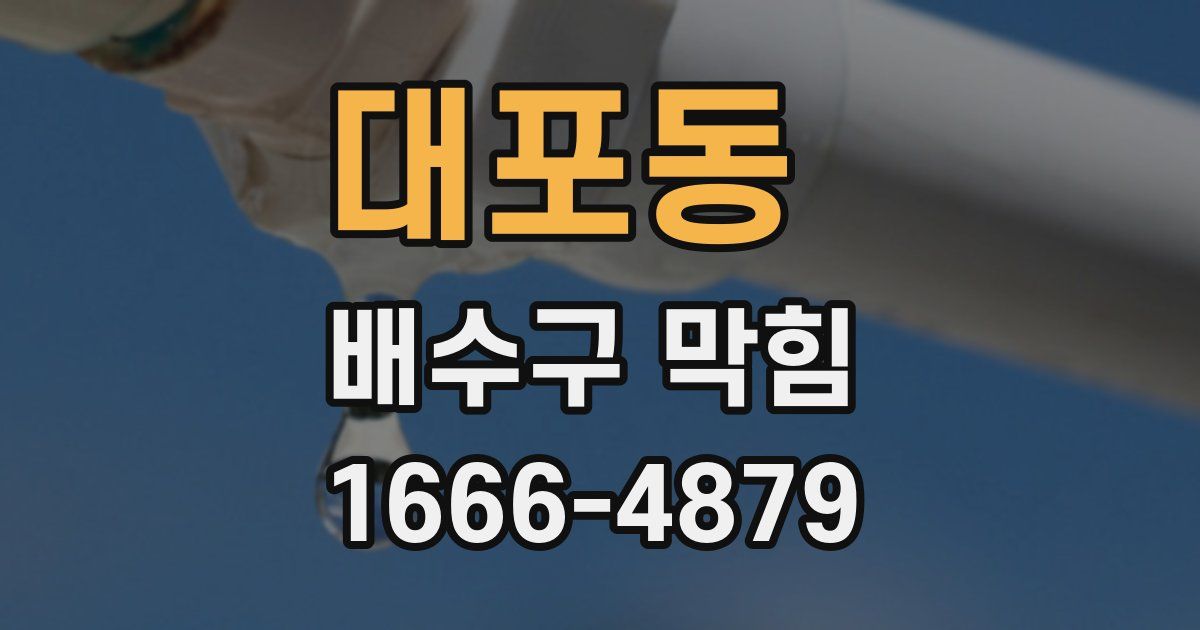 대포동 배수구 막힘