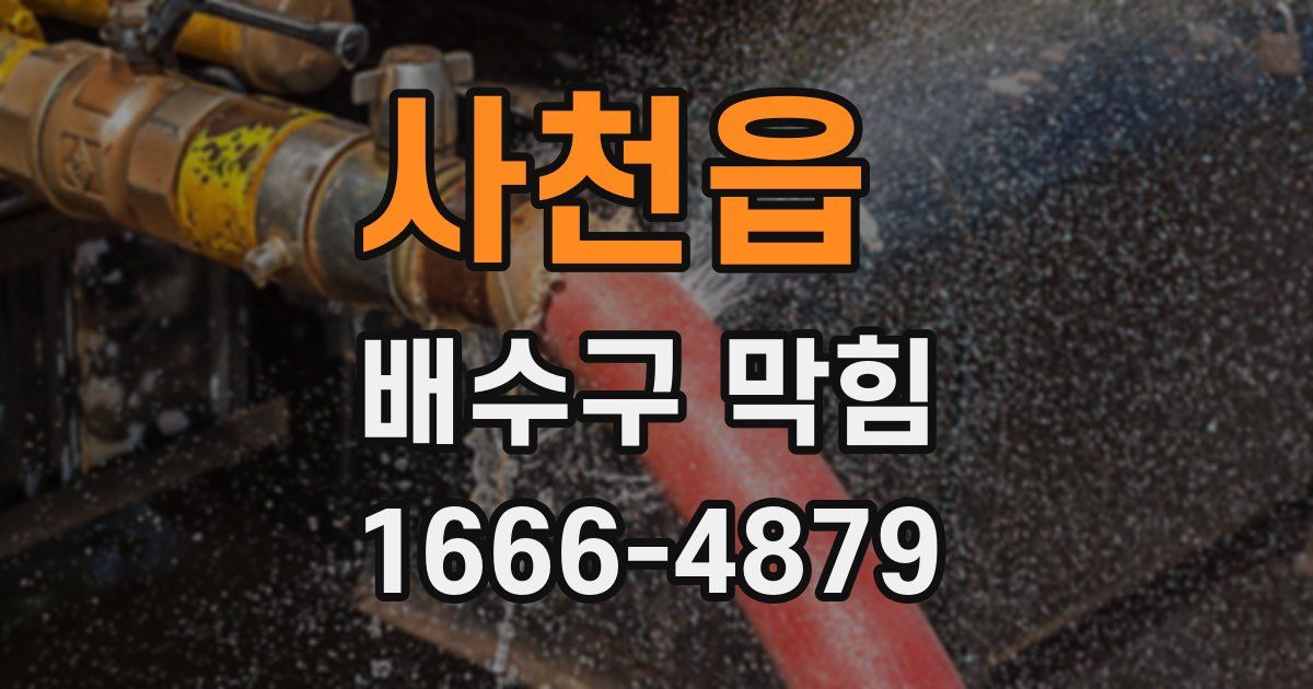 사천읍 배수구 막힘