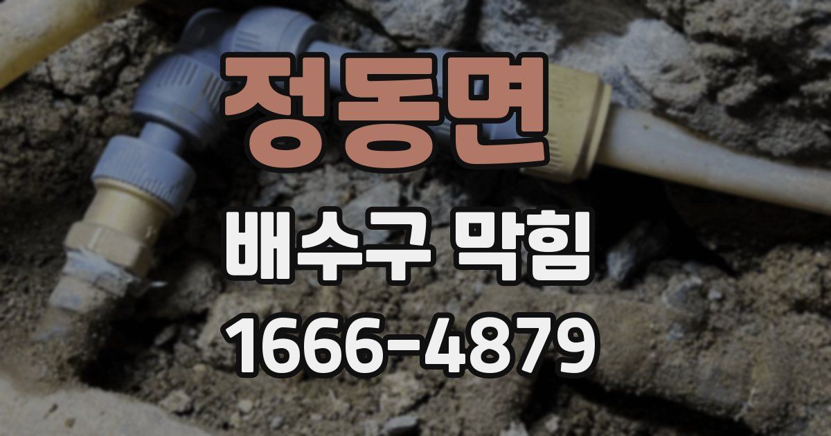 정동면 배수구 막힘