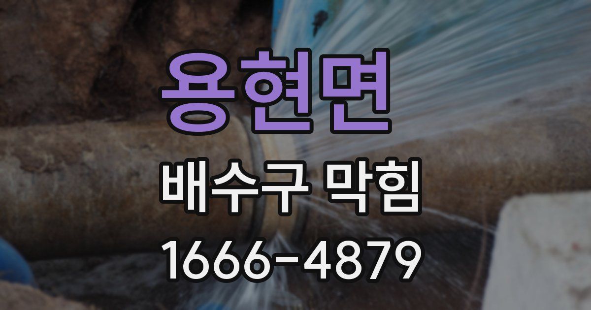 용현면 배수구 막힘