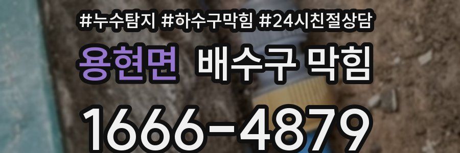 용현면 배수구 막힘