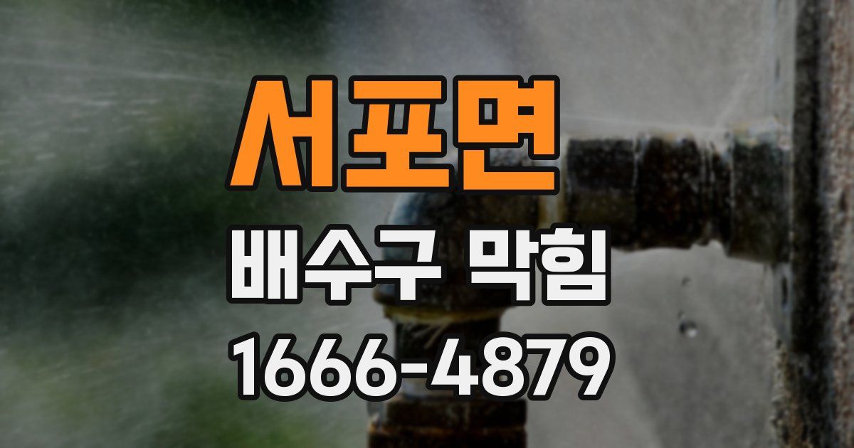 서포면 배수구 막힘