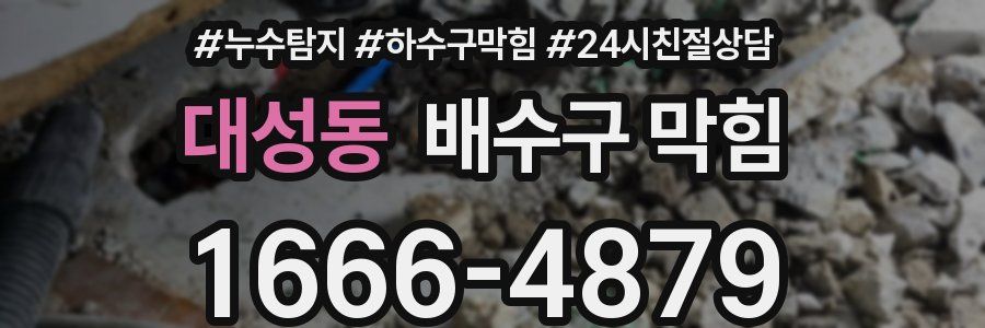 대성동 배수구 막힘