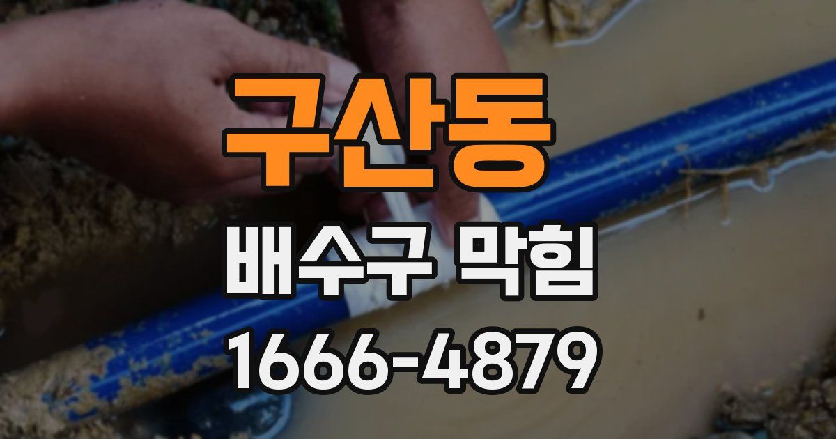구산동 배수구 막힘