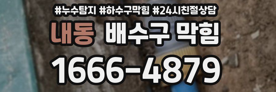 내동 배수구 막힘