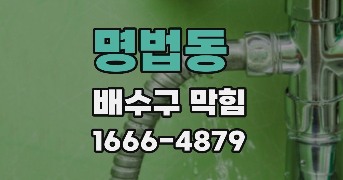명법동 배수구 막힘